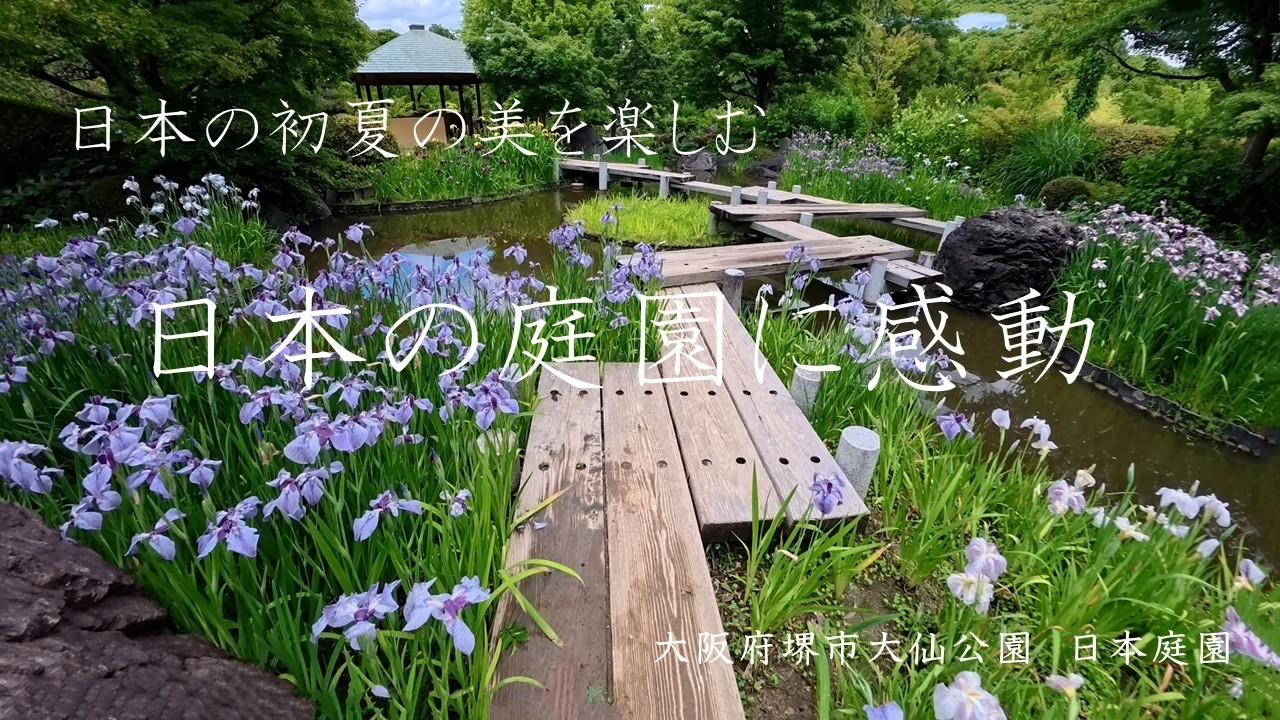 104，【堺市大仙公園 日本庭園】 名作庭家、中根金作の四季を通して