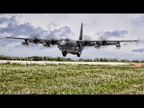 MC-130J Commando II Landing/Takeoff On Remote Island Runway