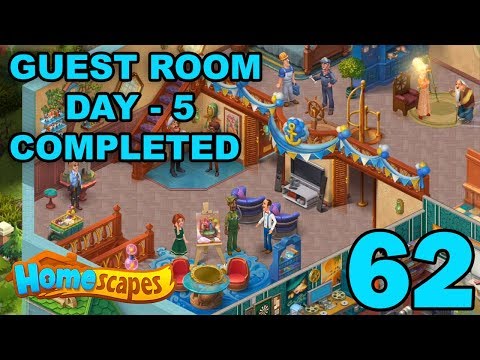 HOMESCAPES STORY WALKTHROUGH - GUEST ROOM - DAY 5 COMPETED - GAMEPLAY - #62