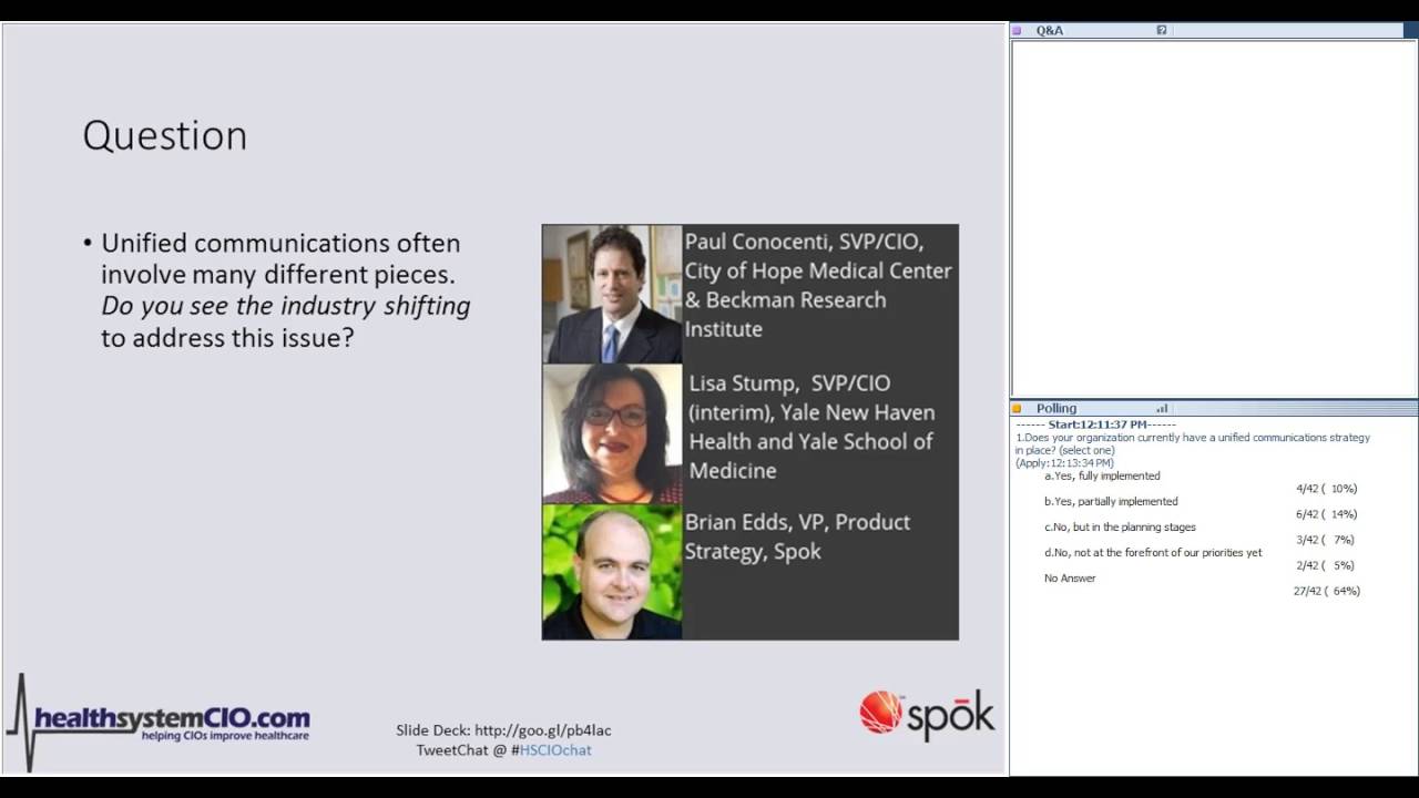All Stars Panel: Unifying Communications to Improve Healthcare Workflow (Sponsored by Spok)