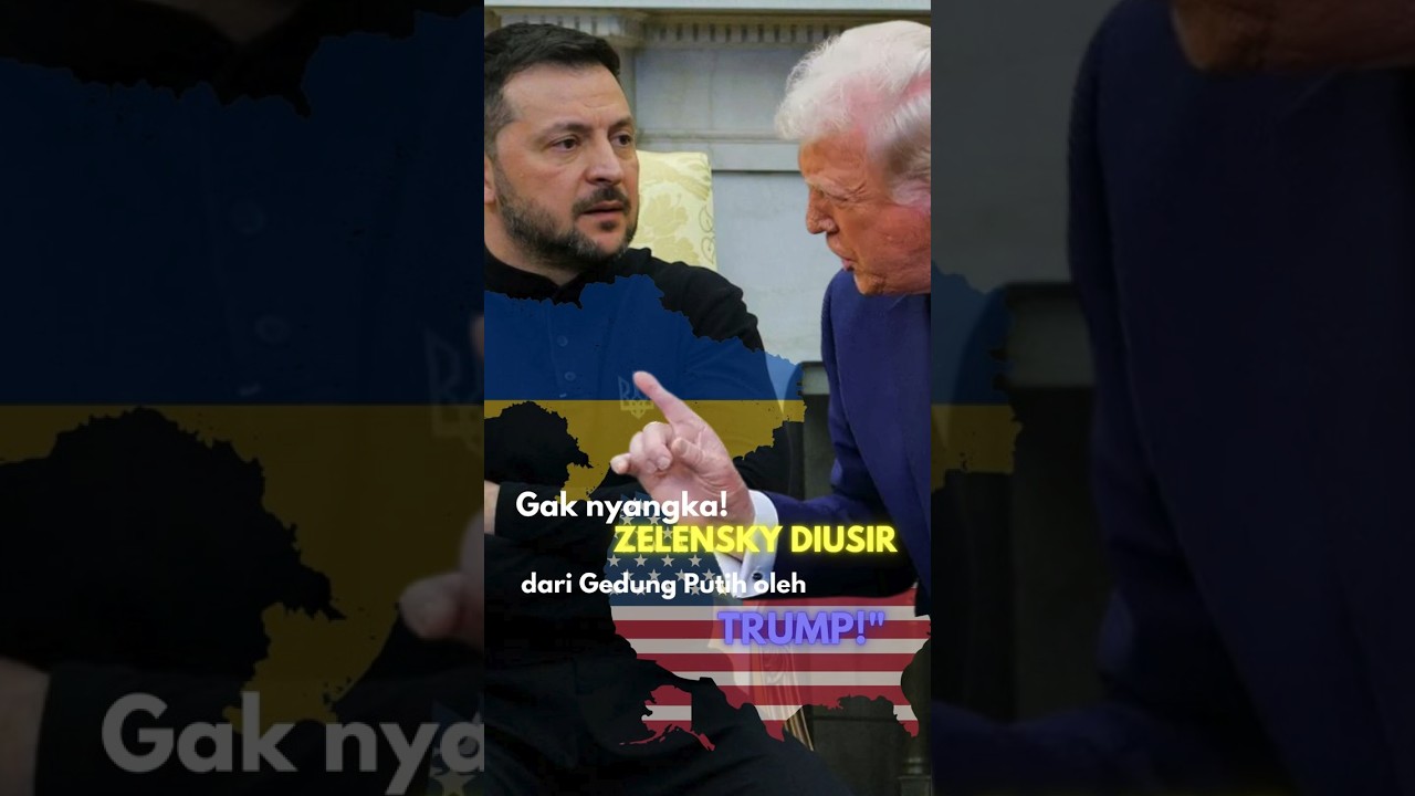 Trump usir Zelensky? Pertemuan Gedung Putih berakhir tegang! 🤔🔥 #trump  #zelensky  #PolitikDunia
