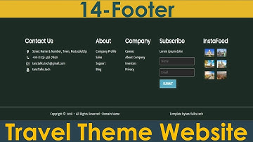 14/15: Responsive Footer | Create Responsive Website Using HTML5 and CSS3 Only