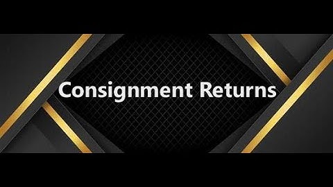 Consignment returns in SAP MM