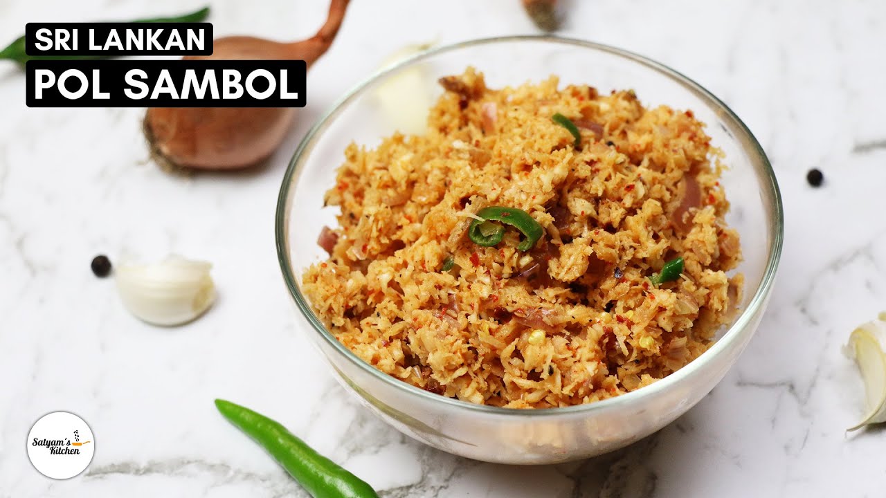 Spicy and Flavorful Pol Sambol A Traditional Sri Lankan Condiment Made with Coconut and Shallots