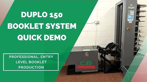 Duplo 150 Booklet System - Quick Demo