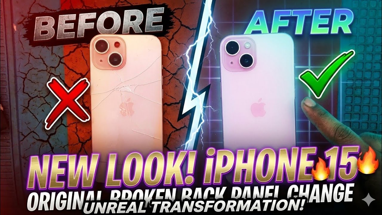 Iphone 15 Original Broken Back Panel Replacement - YouTube