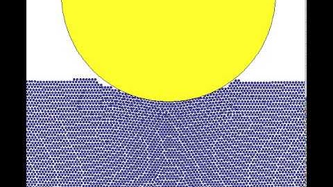 Atoms beneath a nano-indenter (CADD simulation)