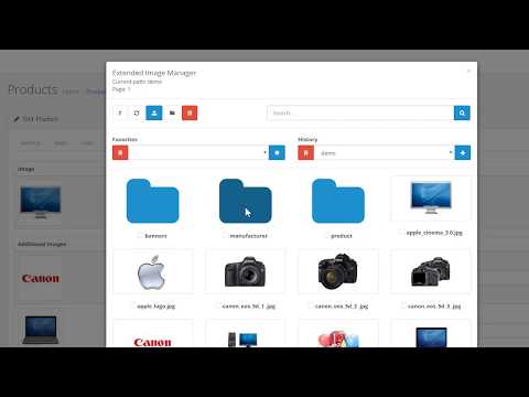 OpenCart vQmod Extension: Extended File Manager