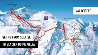 Val d'Isere: Skiing from Solaise to Glacier du Pisaillas.