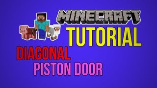Minecraft Command : EP016 : Diagonal Piston Door Tutorial - Simple Guide