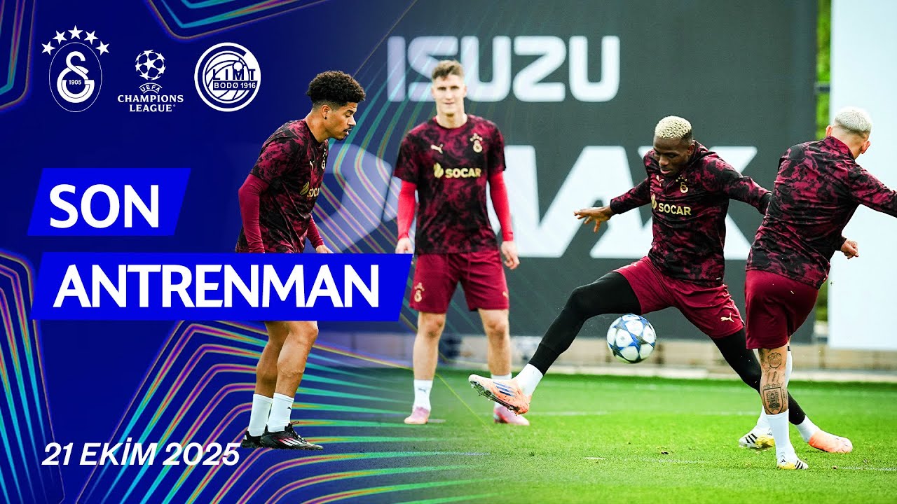 🔴 Galatasarayımız, Bodø/Glimt maçı öncesindeki son antrenmanını gerçekleştirdi 