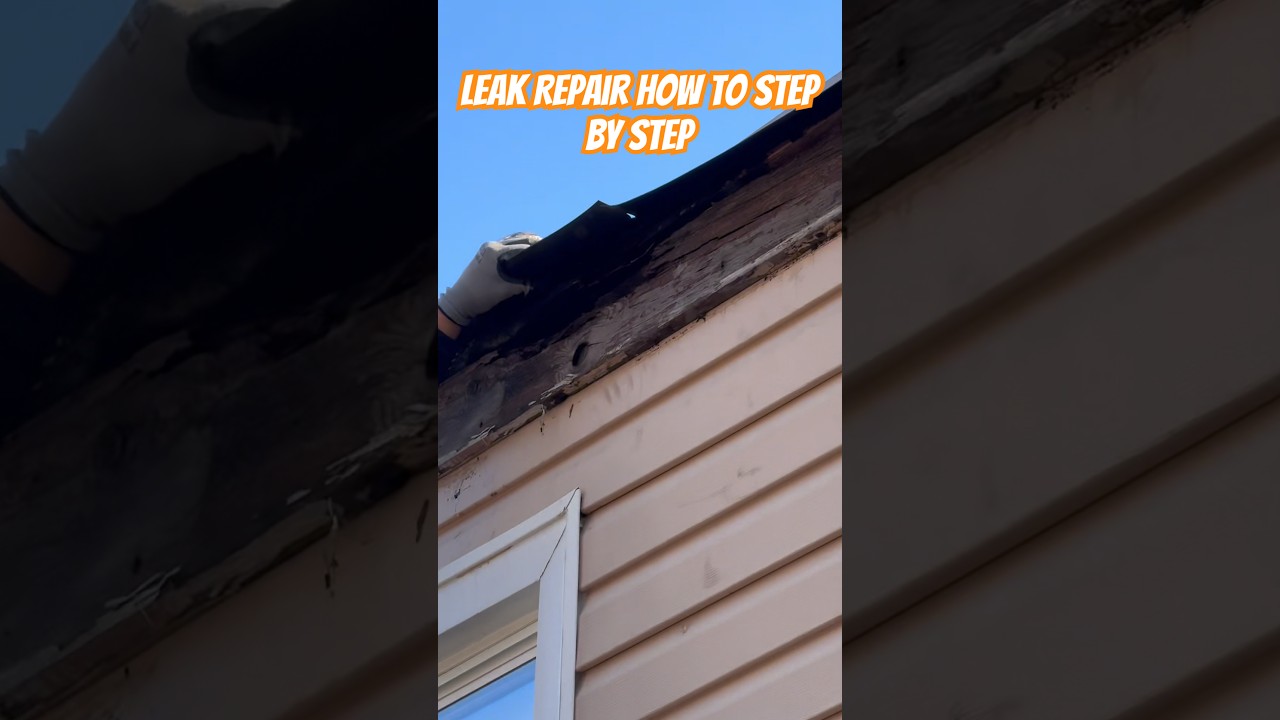 Gutter, Roofing, & fascia board repair to fix leak #diy #constructionchannel #leak #repair #howto