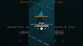 Beautiful people – David Guetta and Sia (Lyrics Video)