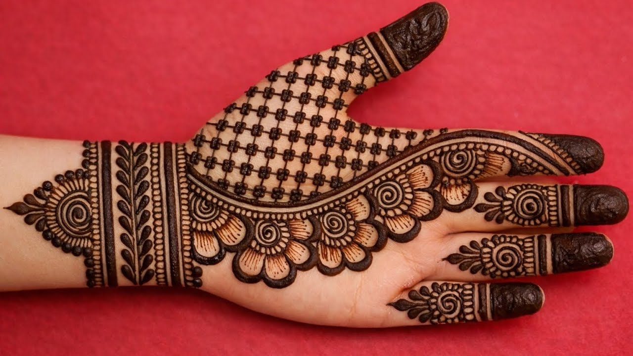 Simple beautiful front mehandi design | easy latest new mehandi design | mehandi design for hands 