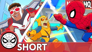 Spidey & Falcon Take Turns! Marvel Super Hero Adventures - You Go High, I’ll Go Low | SHORT