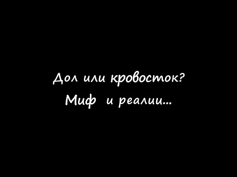 Дол или кровосток? Миф и реальность!