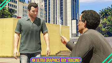 Micheal and the Hipster - GTA V 4K Ultra Ray Tracing Gameplay!