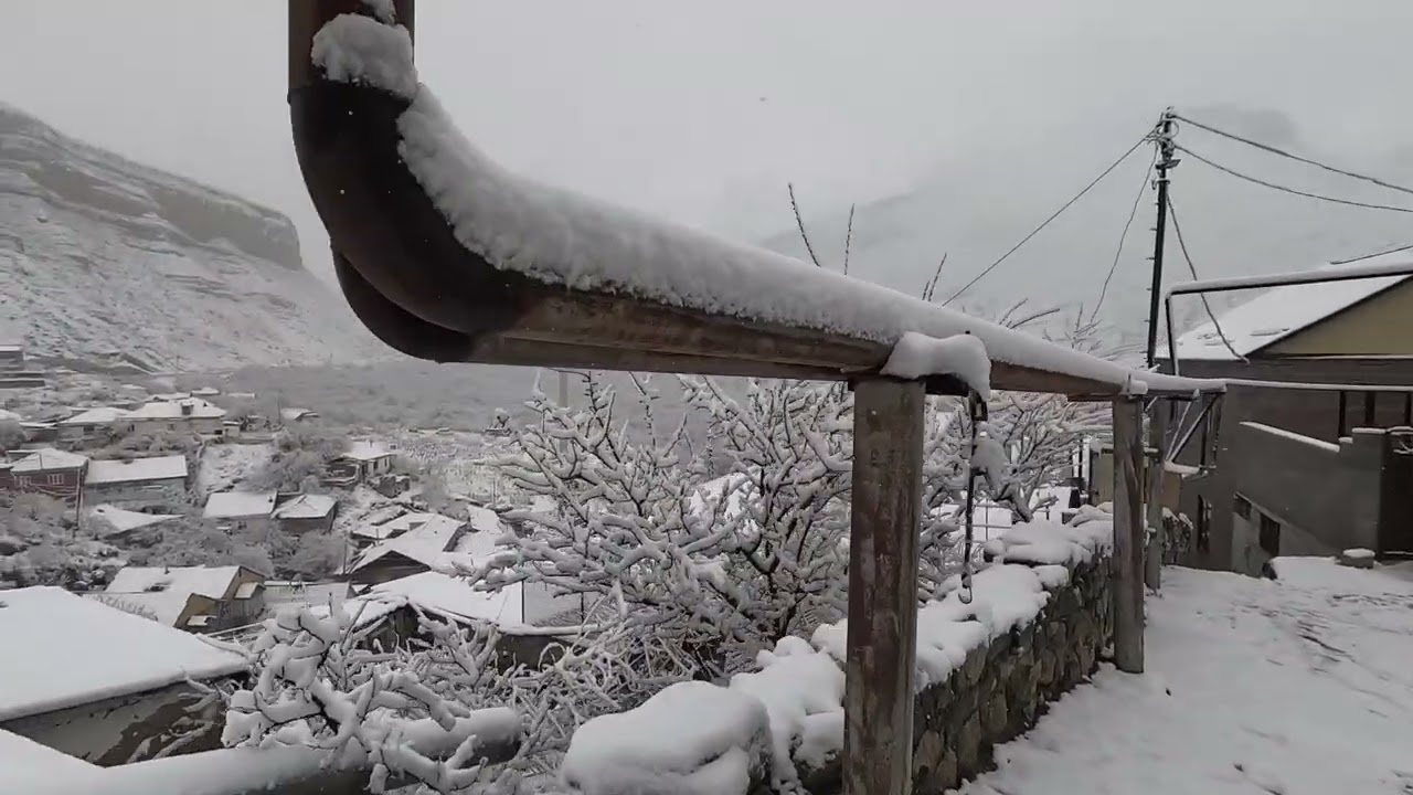 Снег в селе нижнее Инхело. 28.02.2026. Прогулка по селу .