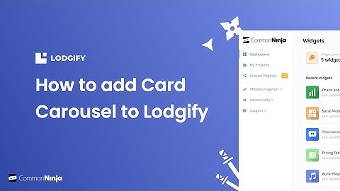 How to add a Card Carousel to Lodgify