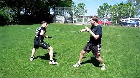 Outdoor fighting training drill : stick knife ground - HoC PFS JKD