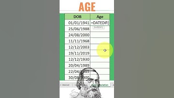 how to calculate age in excel
