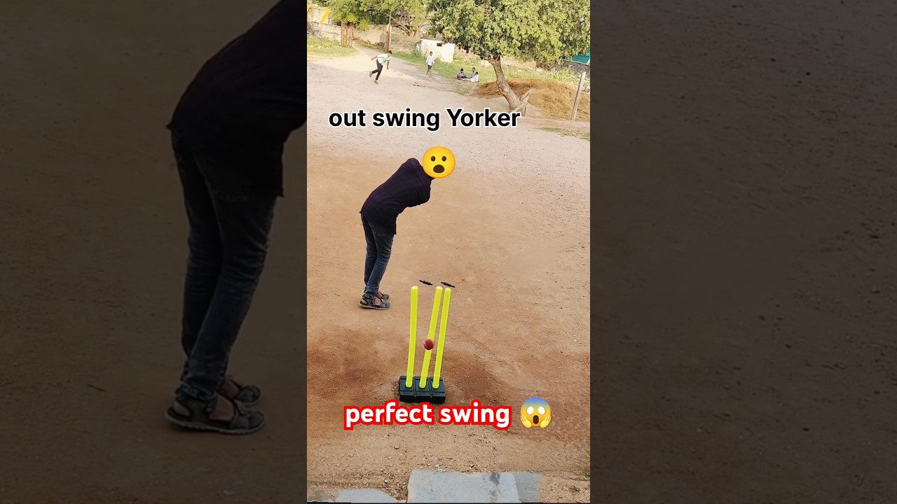 Out Swing Yorker 😮⚾ 