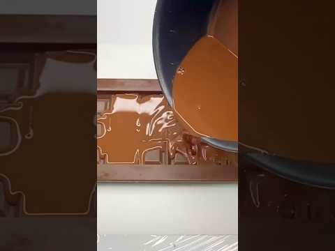 【本編のショート版】🍫板チョコスライムの作り方🕯How to make chocolate bar slime #asmr #slime #スライム #satisfying