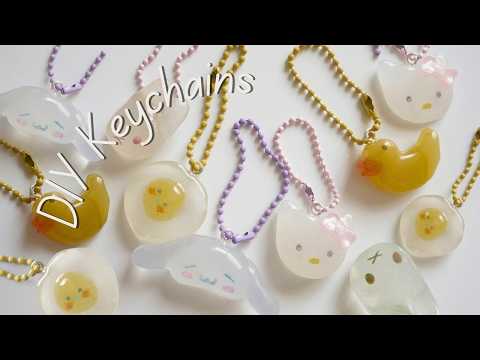 How to make Keychains at Home Using Clear Clay! | Easy DIY Keychain Tutorial