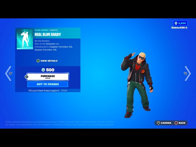 REAL SLIM SHADY EMOTE..! 