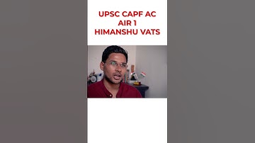 UPSC CAPF AC AIR 1 HIMANSHU VATS | #adda247 #successstory #shorts