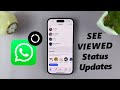 How to see viewed status updates on whatsapp