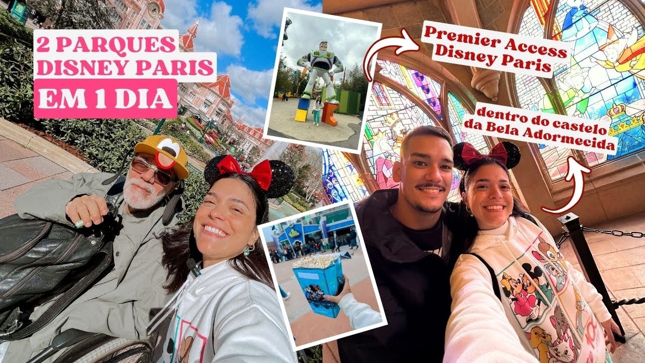 2 PARQUES DA DISNEY PARIS EM 1 DIA com Premier Access | Disneyland Park + Walt Disney Studios Park