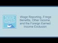 Wage reporting fringe benefits and the foreign earned income exclusion