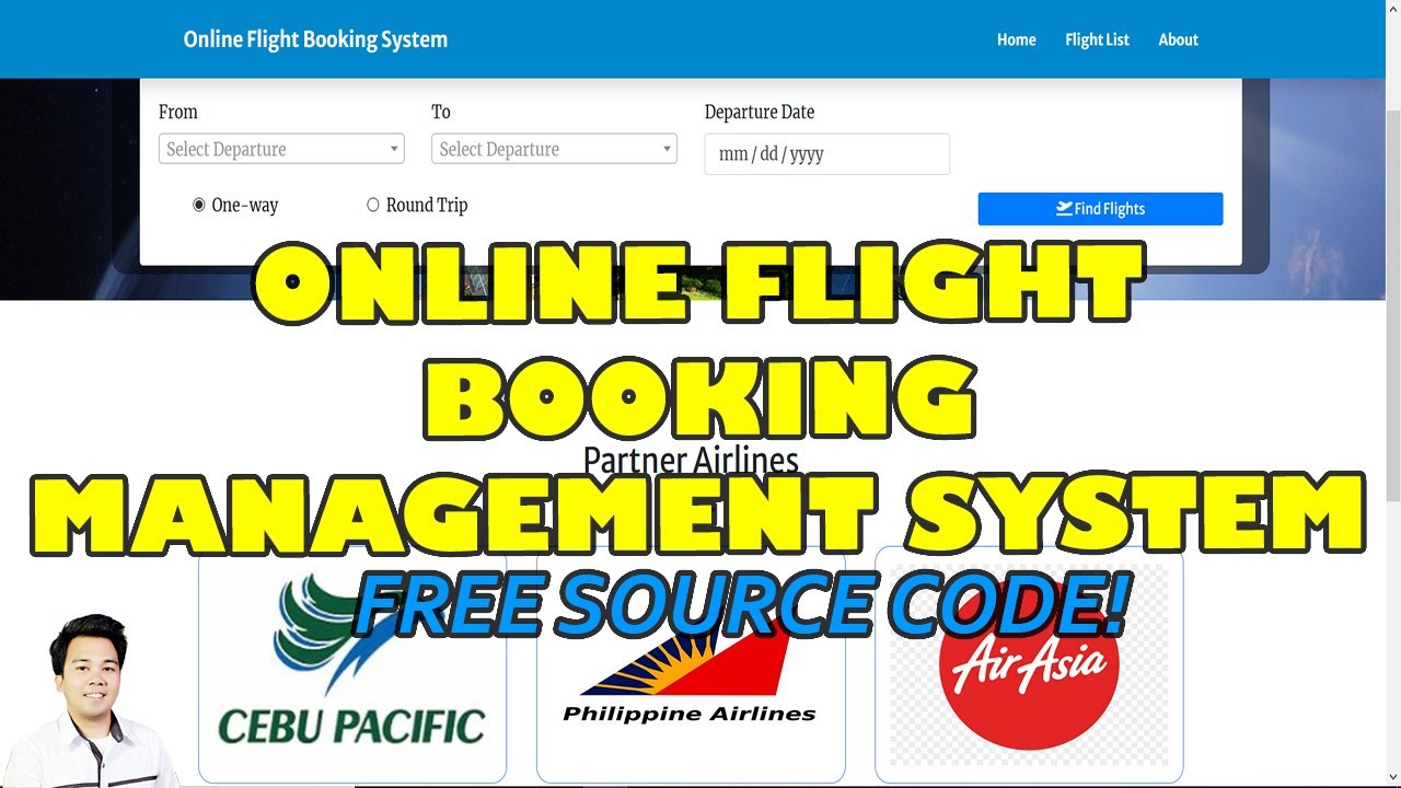 Online Flight Booking Management System using PHP/MySQL | Free Source Code Download