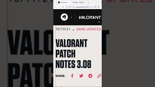 JETT NERFED | VALORANT PATCH NOTES 3.08 | shorts