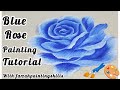 Learn Fabric Painting Easy way 🎨 | Blue Rose Step by Step Tutorial 🖌️