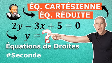 Équation CARTÉSIENNE et Équation RÉDUITE - Exercice Corrigé - Seconde