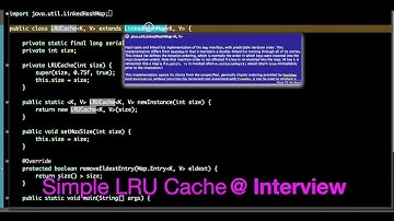Design and Implement a Least Recently Used (LRU) Cache in Java interview