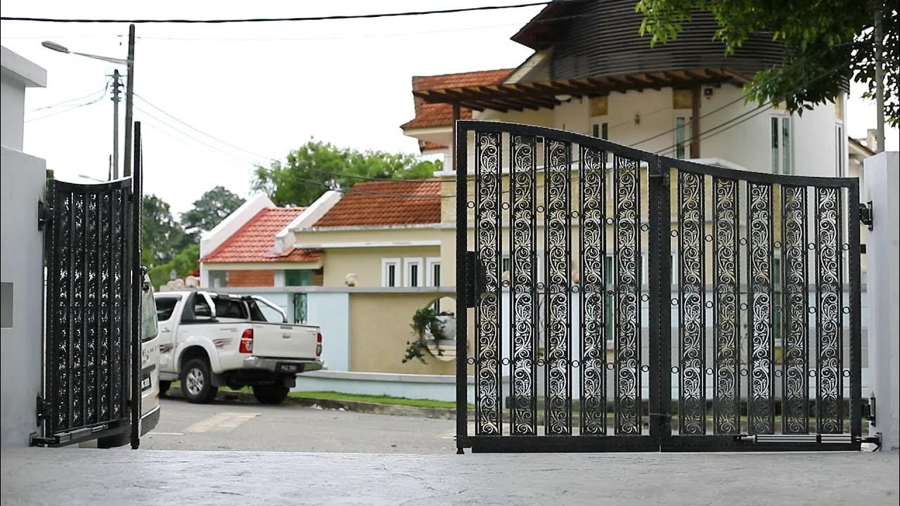 Folding gate opener , Wrought Iron YouTube