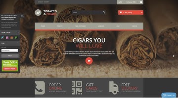 Tobacco and Cigars PrestaShop Theme by WT Website Template - 52096