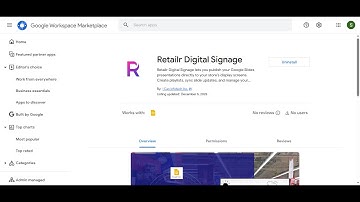 Retailr Digital Signage - Google Workspace App