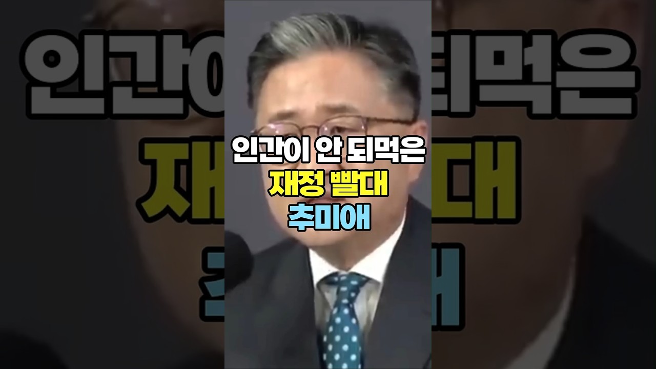 인간이 안 되먹은 재정 빨대 추미애