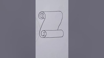 Paper scroll drawing in easy                    #easy #viral #drawing
