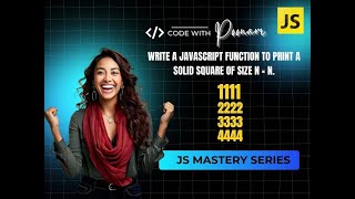 Day 2 - Print Repeating Row Numbers -Solid Square  in JavaScript | 30-Day Pattern Hack Challenge 🔢🚀