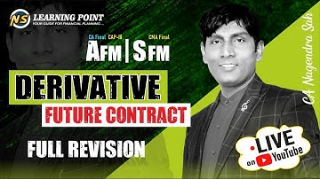 Derivative Future Contract Revision | Concept with Questions | CA/CMA Final || CAP-III / CA Nagendra