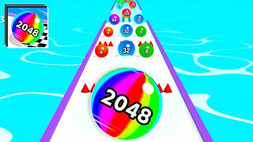 BALL RUN 2048 Game | All Levels Mobile Gameplay Walkthrough Android, ios | New Level 32-34
