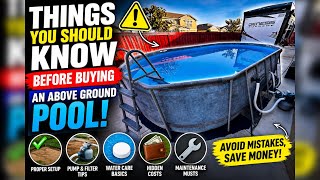 Things you should know before buying an above ground pool | Pool care | Costco bestway pool 