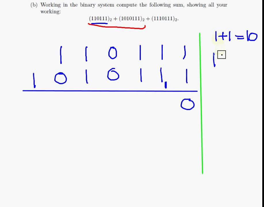 Binary Numbers Adding Two Binary Numbers (Example) - YouTube