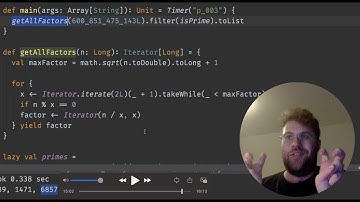 Project Euler 3: Largest Prime Factor (scala worked solution)