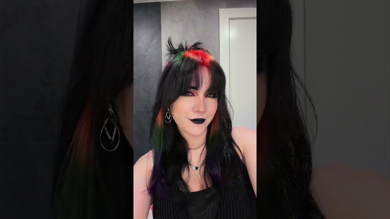 Rainbow Hair Transition🌈 #rainbow #hair #hairdye #rainbowhair #haircolor #transition #alt #altgirl